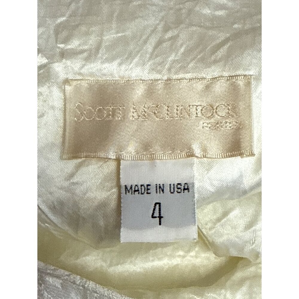 Scott McClintock Women's Dress Vintage Black White One Shoulder Gown Size 4 USA - Picture 9 of 10